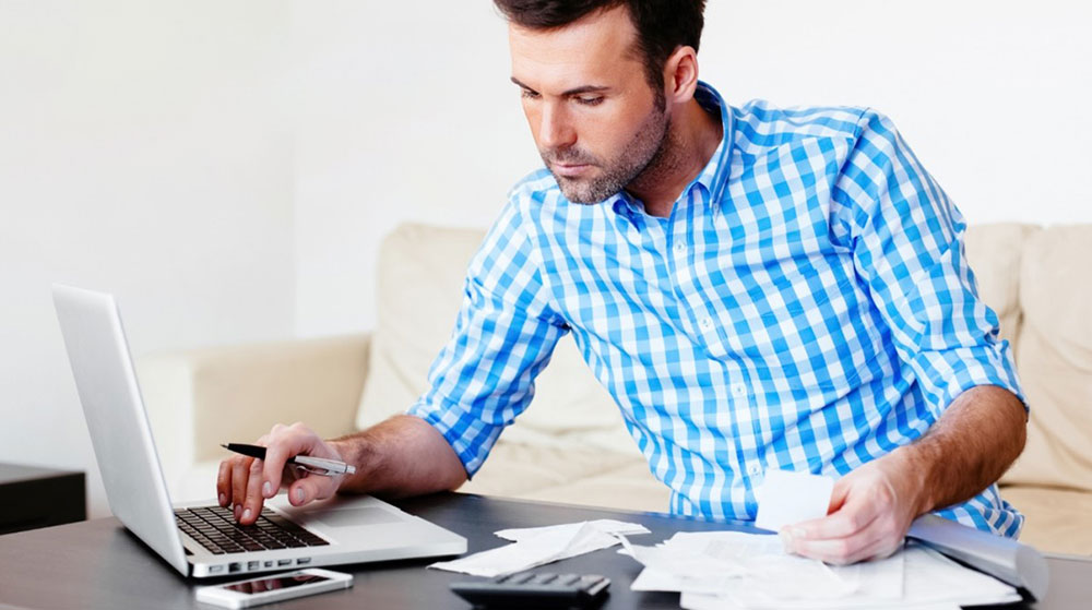 Man at desk