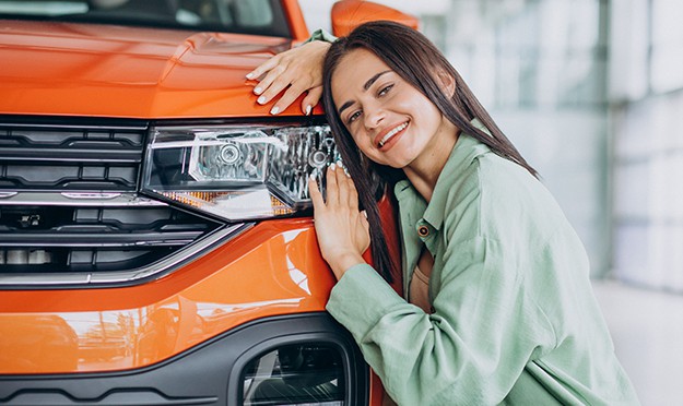 woman with car